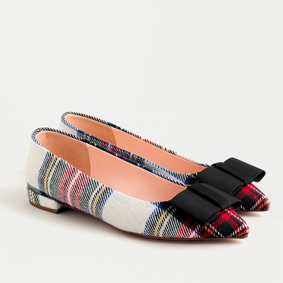J. Crew Shoes - J Crew Ballet Flats in Tartan Plaid with Bow